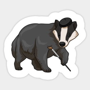 Honey badger Painting Paint brush Sticker